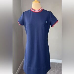 Vintage LEPolo Blue Twiggy MOD Shift Mini Dress S M